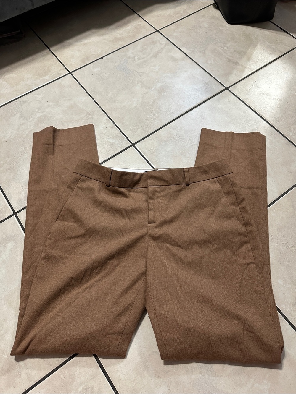 Banana Republic Ryan Straight-Leg Dress Pants in Warm Brown